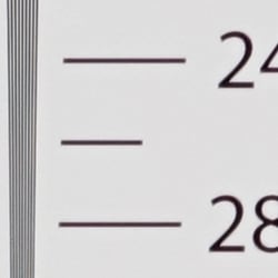 In-camera JPEG: Strong detail to ~2,600 lines horizontal