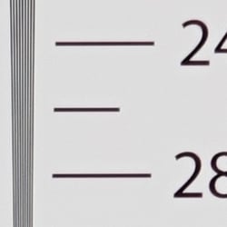 In-camera JPEG: Strong detail to ~2,550 lines horizontal
